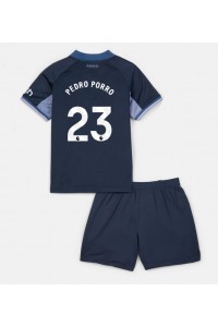 Fotbalové Dres Tottenham Hotspur Pedro Porro #23 Dětské Venkovní Oblečení 2023-24 Krátký Rukáv (+ trenýrky)